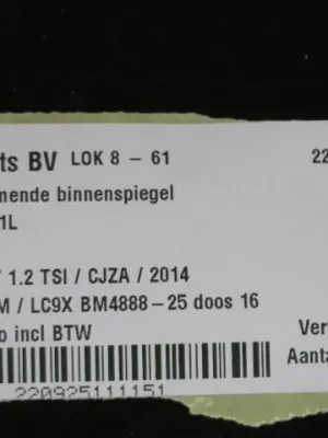 Auto dimmende binnenspiegel VW Golf 7 7N0857511L