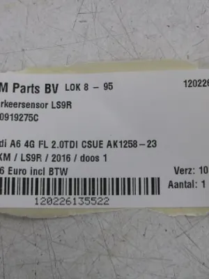 Parkeersensor LS9R Audi A6 4G FL 1S0919275C