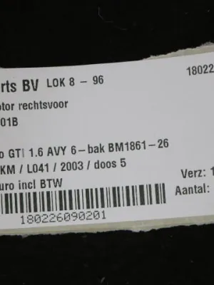 Raammotor rechtsvoor VW Lupo GTI 6X0959801B
