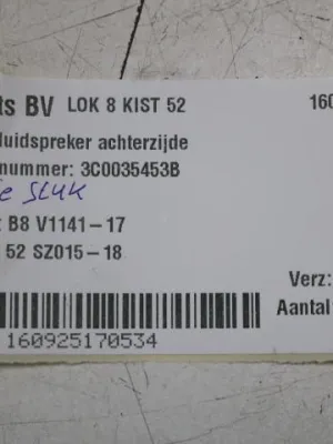 Dynaudio luidspreker achterzijde VW Passat B8 3C0035453B
