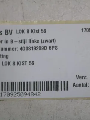 Luchtrooster in B-stijl links (zwart) Audi A6 4G 4G0819209D