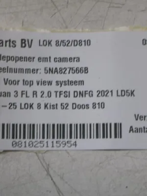 Achterklepopener met camera VW Tiguan 3 FL 5NA827566B
