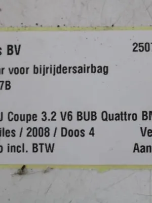 Schakelaar voor bijrijdersairbag Audi TT 8J Coupe 5P0919237B