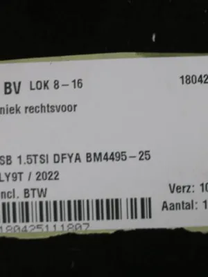 Raammechaniek rechtsvoor Audi A3 8Y 8Y0837462