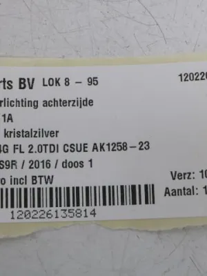 Binnenverlichting achterzijde Audi A6 4G FL 4G0947111A