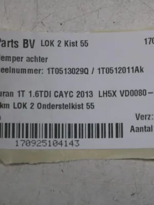 Schokbreker achter kan L en R VW Touran 1T 1T0513029Q