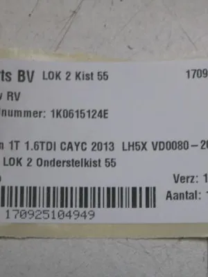 Remklauw RV VW Touran 1T 1K0615124E