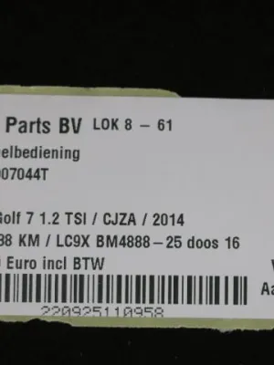 Kachelbediening VW Golf 7 5G0907044T