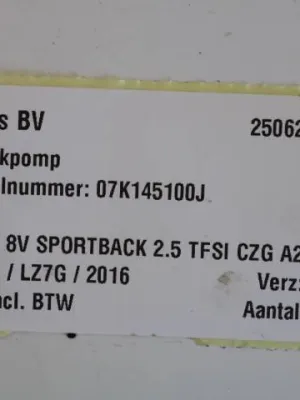 Onderdrukpomp Audi A3 8V Sportback 2.5 TFSI CZG