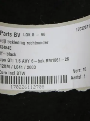 A-stijl bekleding rechtsonder VW Lupo GTI 6X1863484E