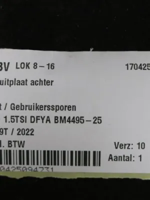 Bekleding afsluitplaat achter Audi A3 Sportback 8Y4863471B
