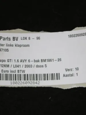 Uitzetter links klapraam VW Lupo GTI 6X3847105