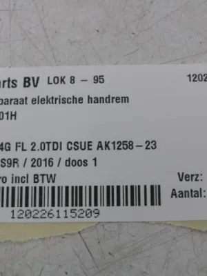 Regelapparaat elektrische handrem Audi A6 4G FL 4H0907801H