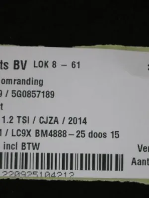 Tellerunit omranding VW Golf 7 5G0857059