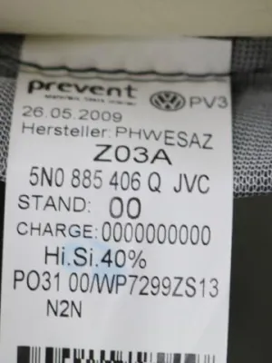Zitting bekleding RA VW Tiguan 5N JVC 5N0885406Q