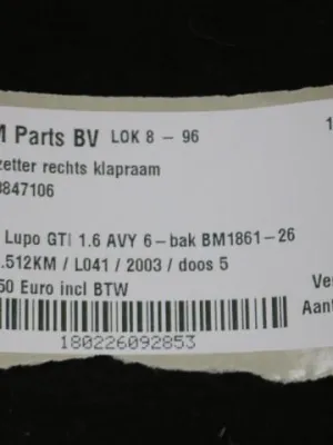 Uitzetter rechts klapraam VW Lupo GTI 6X3847106