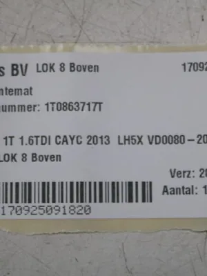 Bagageruimtemat VW Touran 1T 1T0863717T