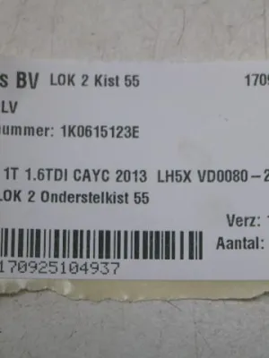 Remklauw LV VW Touran 1T 1K0615123E