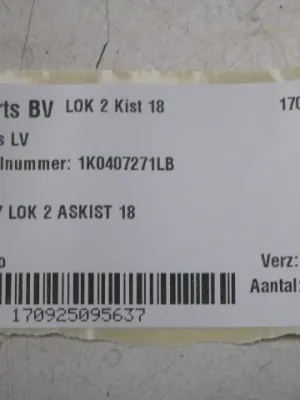 Aandrijfas LV VW Golf 7 1K0407271LB