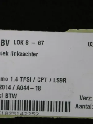 Raammechaniek linksachter Audi A3 8V 8V4839461